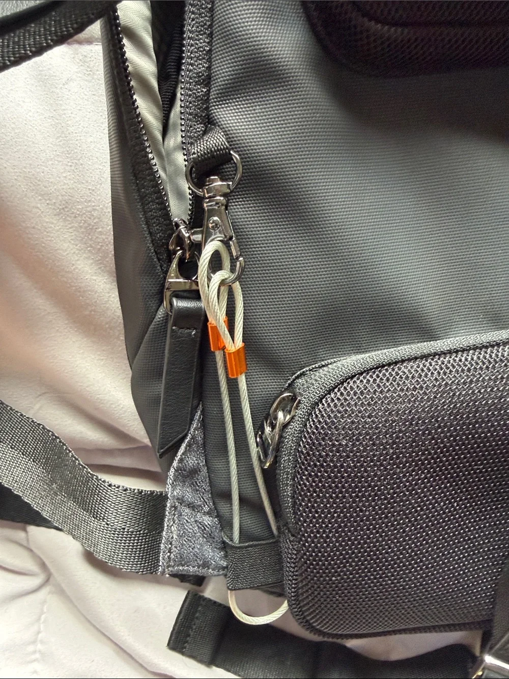 Sherpani Gray and Black Women's Everyday Anti Theft Backpack